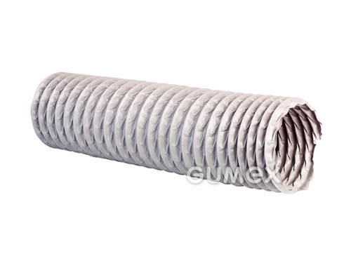 EOLO TERMORESISTENTE, 40mm, Textil-PVC, flexible Stahlspirale, -20°C/+100°C, grau, 